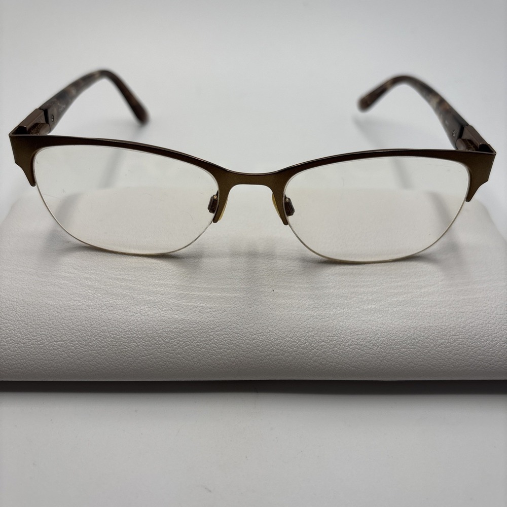 Bebe Eyeglasses Women Brown BB5140 Wise Topaz Semi-Rimless 53-17-135mm #C229
